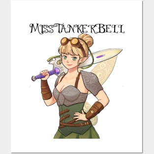 MissTankerBell - Frankenstina - Logo - Black Writing Posters and Art